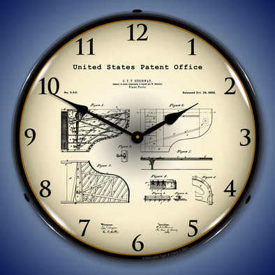 1880 Steinway Grand Piano Patent LED Clock