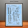 1894 Wind Reed Clarinet Patent Print Light Blue