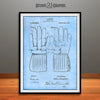 1914 Hockey Gloves Patent Print Light Blue