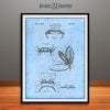 1934 Toilet Seat And Cover Patent Print Light Blue