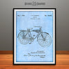1939 Schwinn Bicycle Patent Print Light Blue