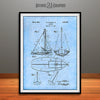 1948 Pawley Sail Boat Patent Print Light Blue