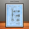 1952 Gibson Guitar Bridge Patent Print Light Blue