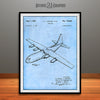 1953 Lockheed C-130 Hercules Transport Aircraft Patent Print Light Blue
