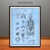 1959 Anatomical Skeleton Patent Print Light Blue