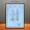 1959 Wernher Von Braun Rocket Propelled Missile Patent Print Light Blue