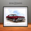 Black Cherry 1970 Monte Carlo Muscle Car Art Print By Rudy Edwards