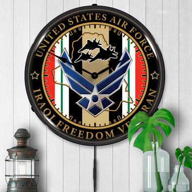 Air Force Veteran Operation Iraqi Freedom LED Clock