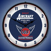 Gulf Aircraft Engine Oil Aviation LED Clock
