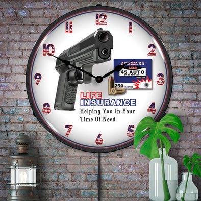 Gun Insurance LED Clock