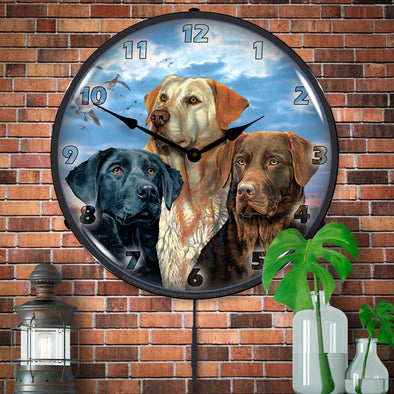 Labrador Retriever Wildlife LED Clock