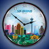 San Antonio City Skyline LED Clock