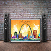 St Louis in Living Color, Missouri Skyline Watercolor Art Print