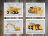 Construction Set of 4 Colorized Patent Prints Gray