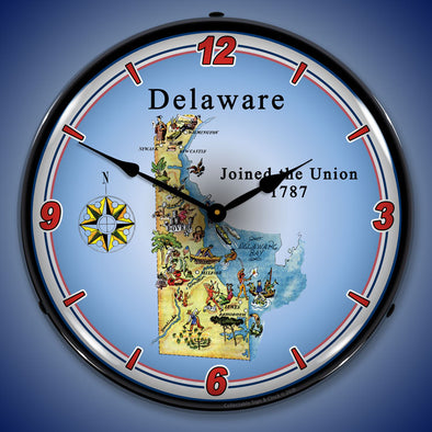 State of Delaware LED Clock