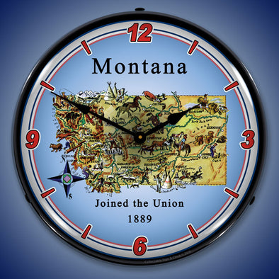 State of Montana LED Clock