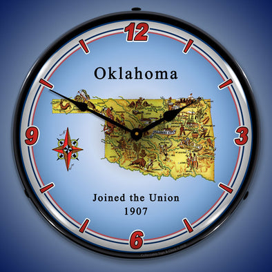 State of Oklahoma LED Clock