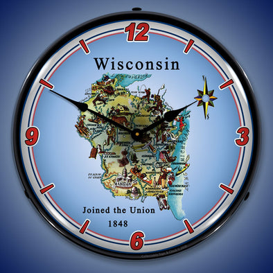 State of Wisconsin LED Clock