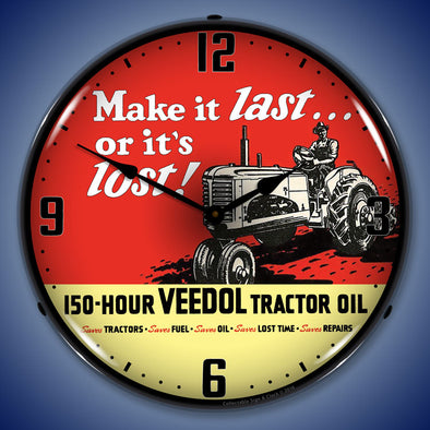 Veedol Tractor Oil LED Clock