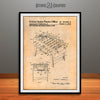 1975 Foosball Table Patent Print Antique Paper