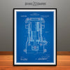 1919 Chevrolet Internal Combustion Engine Patent Print Blueprint