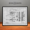 1865 Gatling Machine Gun Patent Print Gray