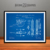 1865 Gatling Machine Gun Patent Print Blueprint