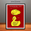 1981 Colorized Rubber Ducky Patent Print Red