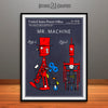 1960 Colorized Mr. Machine Mechanical Toy Robot Patent Print Blackboard