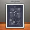 1954 Scrabble Game Patent Print Blackboard