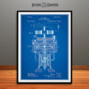 1894 Tesla Electrical Generator Patent Print Blueprint