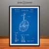 1961 Unicycle Patent Print Blueprint