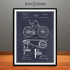 1890 Rice Antique Bicycles Patent Print Blackboard