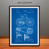 1890 Rice Antique Bicycles Patent Print Blueprint