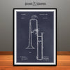 1902 Slide Trombone Patent Print Blackboard