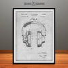1963 Headphones Patent Print Gray