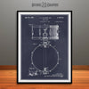 1939 Slingerland Radio King Snare Drum Patent Print Blackboard