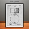 1939 Slingerland Radio King Snare Drum Patent Print Gray