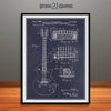 1955 Gibson Les Paul Guitar Patent Print Blackboard
