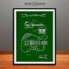 1964 Fender Guitar Patent Print Green