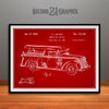 1938 Motor Pump Vehicle Patent Print Red