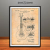 1952 Gibson Guitar Bridge Patent Print Antique Paper