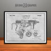 1944 M3 Submachine Gun Patent Print Gray