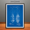 1890 Incandescent Lamp Patent Print Blueprint