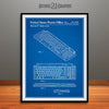 Steve Jobs Apple Computer Keyboard Patent Print Blueprint