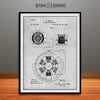 1896 Tesla Alternating Motor Patent Print Gray
