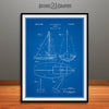1948 Pawley Sail Boat Patent Print Blueprint