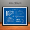 1880 Steinway Grand Piano Forte Patent Print Blueprint