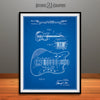 1964 Fender Guitar Patent Print Blueprint