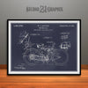 Canfield Motorcycle Patent Print Blackboard